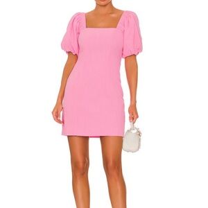 SYNDYS. X Revolve Pink Puff Sleeve Mini Dress